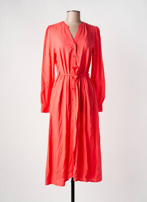 Robe longue manches longues manches longues rouge B.YOUNG femme