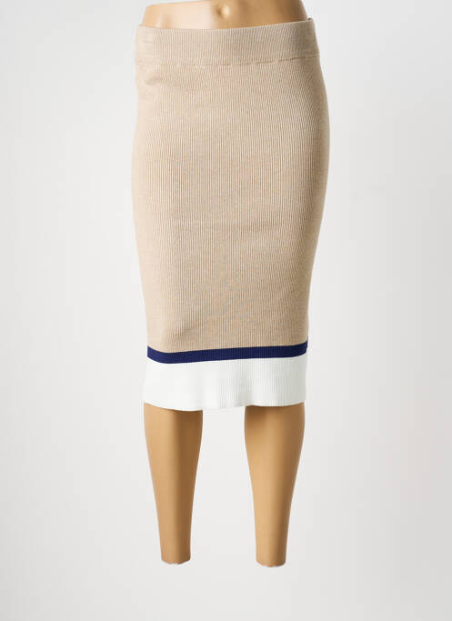 Jupe mi-longue taille normale beige B.YOUNG femme