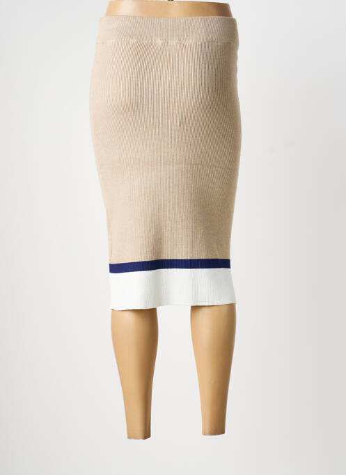 Jupe mi-longue taille normale beige B.YOUNG femme