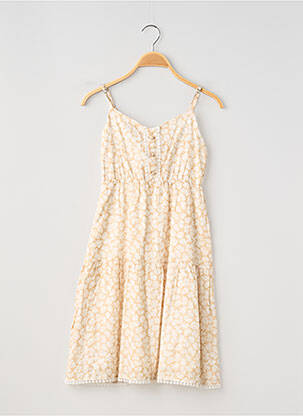 Robe mi-longue fines bretelles fines bretelles beige MINI MIGNON fille