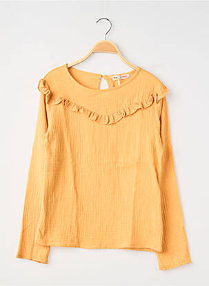 Blouse manches longues manches longues jaune PM LOVING fille