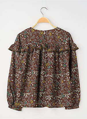 Blouse manches longues manches longues marron MINI MIGNON fille