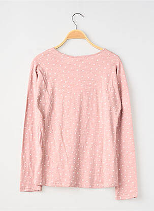 T-shirt coupe cintrée manches longues rose MINI MIGNON fille