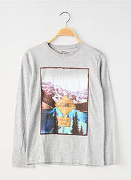 T-shirt coupe cintrée manches longues gris COLOR & DUTY garcon