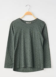 T-shirt coupe cintrée manches longues vert MINI MIGNON fille