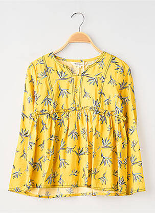 Blouse imprimé fantaisie manches longues jaune MINI MIGNON fille
