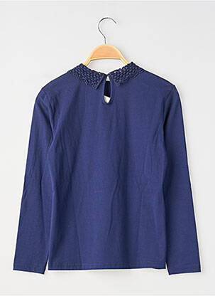 T-shirt coupe cintrée manches longues bleu MINI MIGNON fille