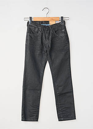 Pantalon droit coupe droite taille ajustable noir RMS26 garcon