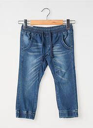 Jeans coupe slim stretch taille élastique bleu AEROPILOTE fille