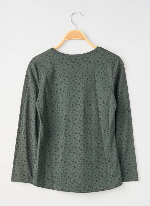 T-shirt coupe cintrée manches longues vert MINI MIGNON fille