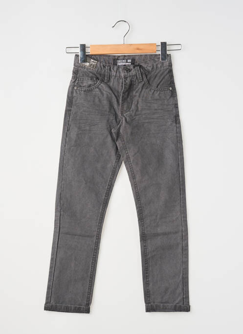 Pantalon slim délavé taille ajustable gris fonce EBOUND garcon