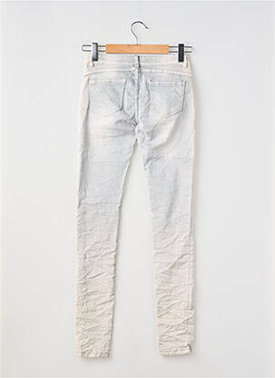 Jeans skinny stretch taille ajustable gris G66 fille