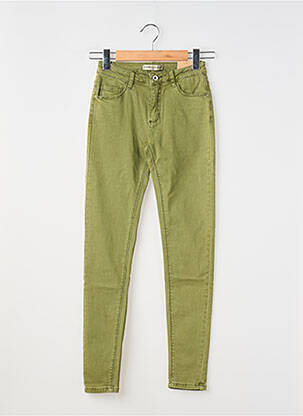 Jeans coupe slim stretch taille ajustable vert MINI MIGNON fille