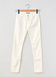 Pantalon slim tissage enduit taille ajustable beige TON TIN fille