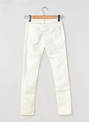 Pantalon slim tissage enduit taille ajustable beige TON TIN fille