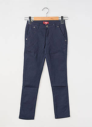 Pantalon chino tissage popeline taille ajustable bleu AEROPILOTE garçon