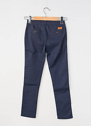 Pantalon chino tissage popeline taille ajustable bleu AEROPILOTE garçon