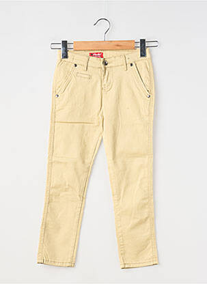 Pantalon chino tissage popeline taille ajustable beige AEROPILOTE garçon