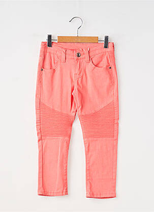 Jeans coupe slim stretch taille ajustable orange LES FILLETTES DE PARIS fille