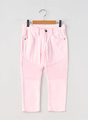 Jeans coupe slim stretch taille ajustable rose LES FILLETTES DE PARIS fille