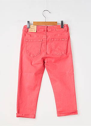Pantacourt coupe droite taille ajustable rouge MINI MIGNON fille