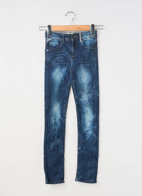 Jeans skinny stretch taille ajustable bleu TONY BOY fille