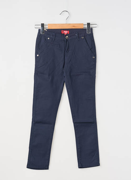 Pantalon chino tissage popeline taille ajustable bleu AEROPILOTE garcon