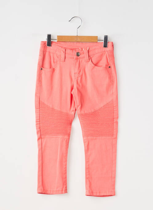 Jeans coupe slim stretch taille ajustable orange LES FILLETTES DE PARIS fille