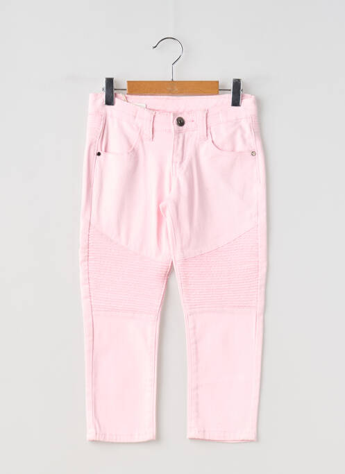 Jeans coupe slim stretch taille ajustable rose LES FILLETTES DE PARIS fille