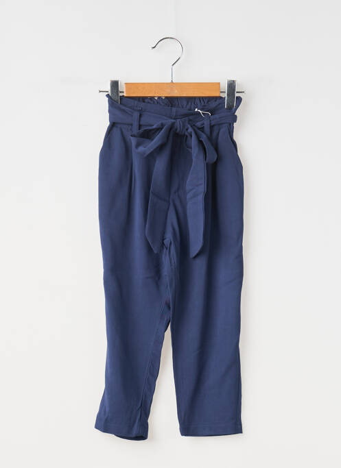 Pantalon droit poches taille élastique bleu PM LOVING fille