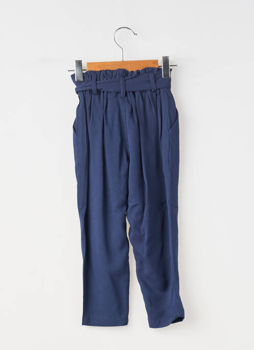 Pantalon droit poches taille élastique bleu PM LOVING fille
