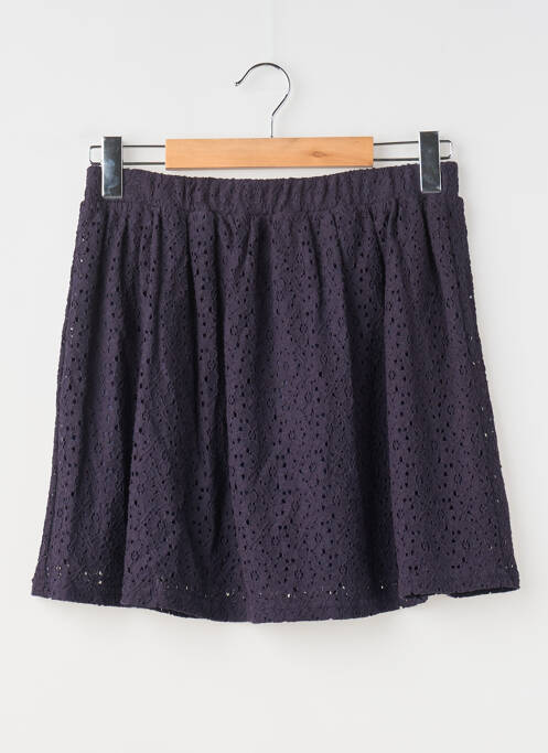 Jupe mi-longue tissage popeline bleu MINI MIGNON fille
