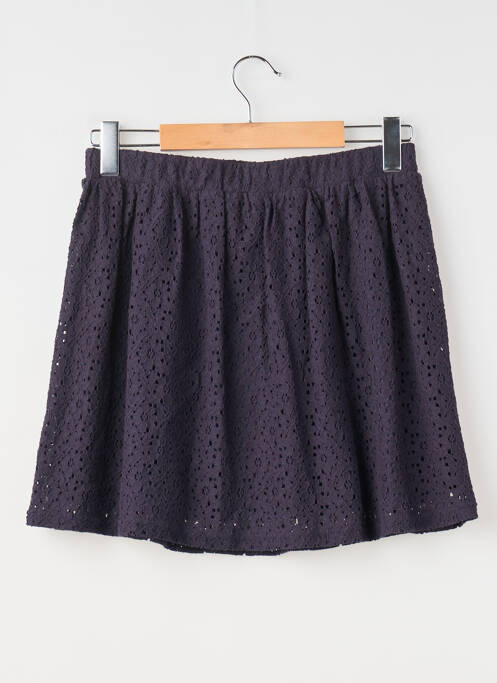 Jupe mi-longue tissage popeline bleu MINI MIGNON fille