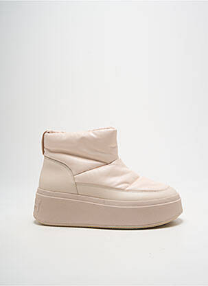 Bottines/boots tissage satiné talon de 4 à 6cm beige ASH femme