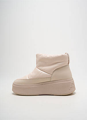 Bottines/boots tissage satiné talon de 4 à 6cm beige ASH femme