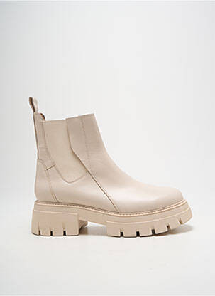 Bottines/boots matière lisse talon de 4 à 6cm beige ASH femme