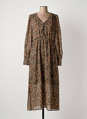 Robe longue manches longues manches longues noir SEE U SOON femme