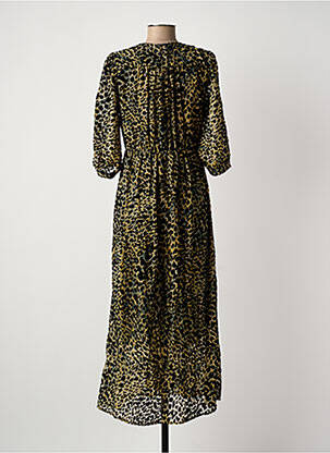 Robe longue coupe cintrée manches 3/4 noir SEE U SOON femme