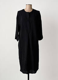Robe mi-longue manches 3/4 manches 3/4 noir SUMMUM femme
