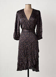 Robe mi-longue manches 3/4 manches 3/4 bleu SUMMUM femme
