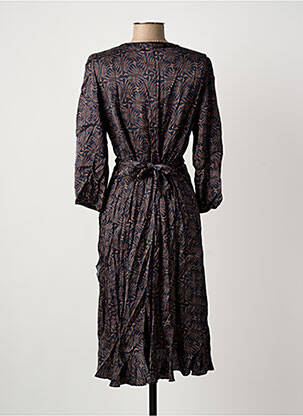 Robe mi-longue manches 3/4 manches 3/4 bleu SUMMUM femme