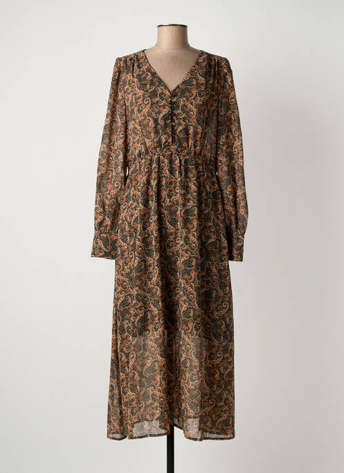 Robe longue manches longues manches longues noir SEE U SOON femme