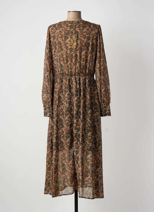 Robe longue manches longues manches longues noir SEE U SOON femme