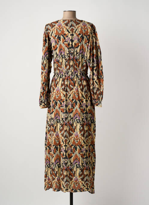 Robe longue manches longues manches longues marron SEE U SOON femme