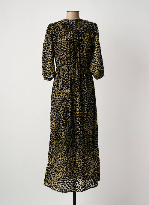 Robe longue coupe cintrée manches 3/4 noir SEE U SOON femme