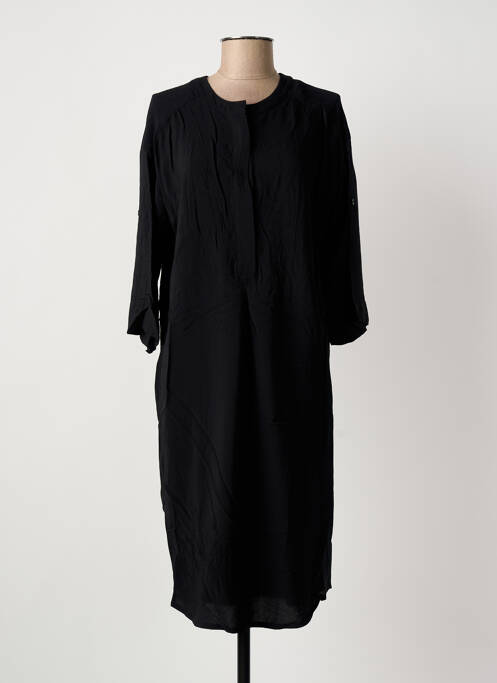 Robe mi-longue manches 3/4 manches 3/4 noir SUMMUM femme