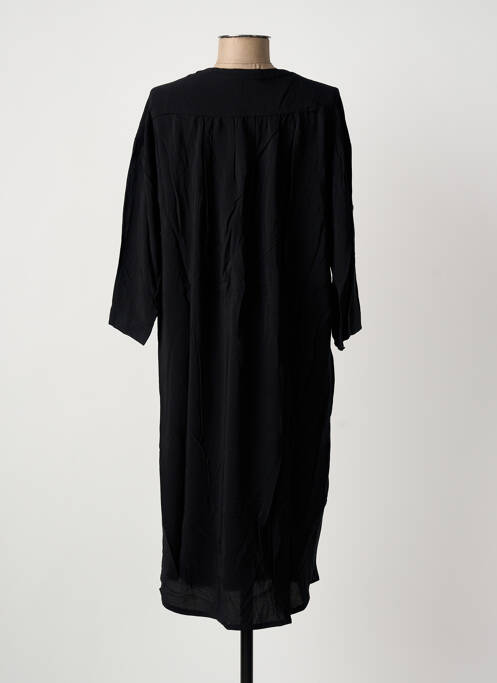 Robe mi-longue manches 3/4 manches 3/4 noir SUMMUM femme