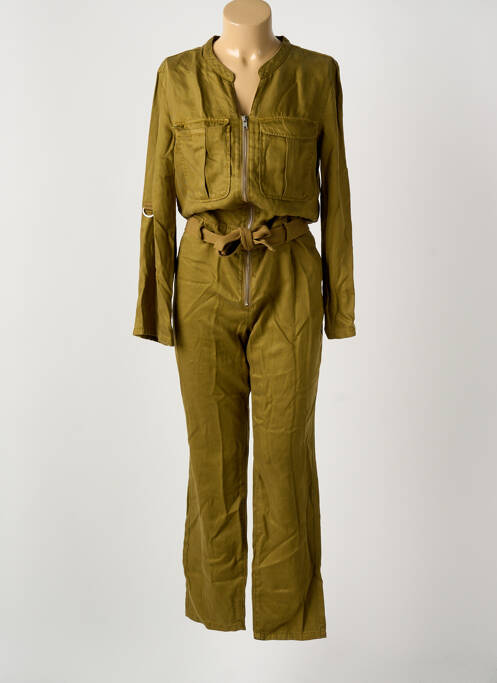 Combi-pantalon coupe cintrée manches longues vert LABDIP femme