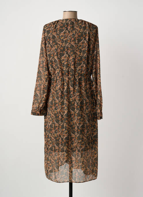 Robe mi-longue marron SEE U SOON femme