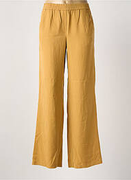 Pantalon droit tissage popeline taille normale marron SUMMUM femme